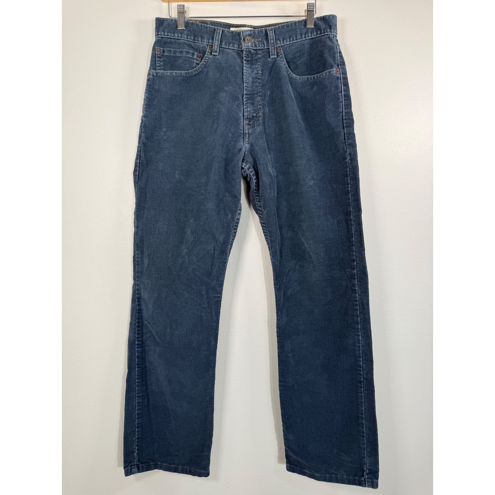 Levi's 505 Corduroy Pants Men Fits 32x30 Regular Fit Blue Casual Preppy Y2K